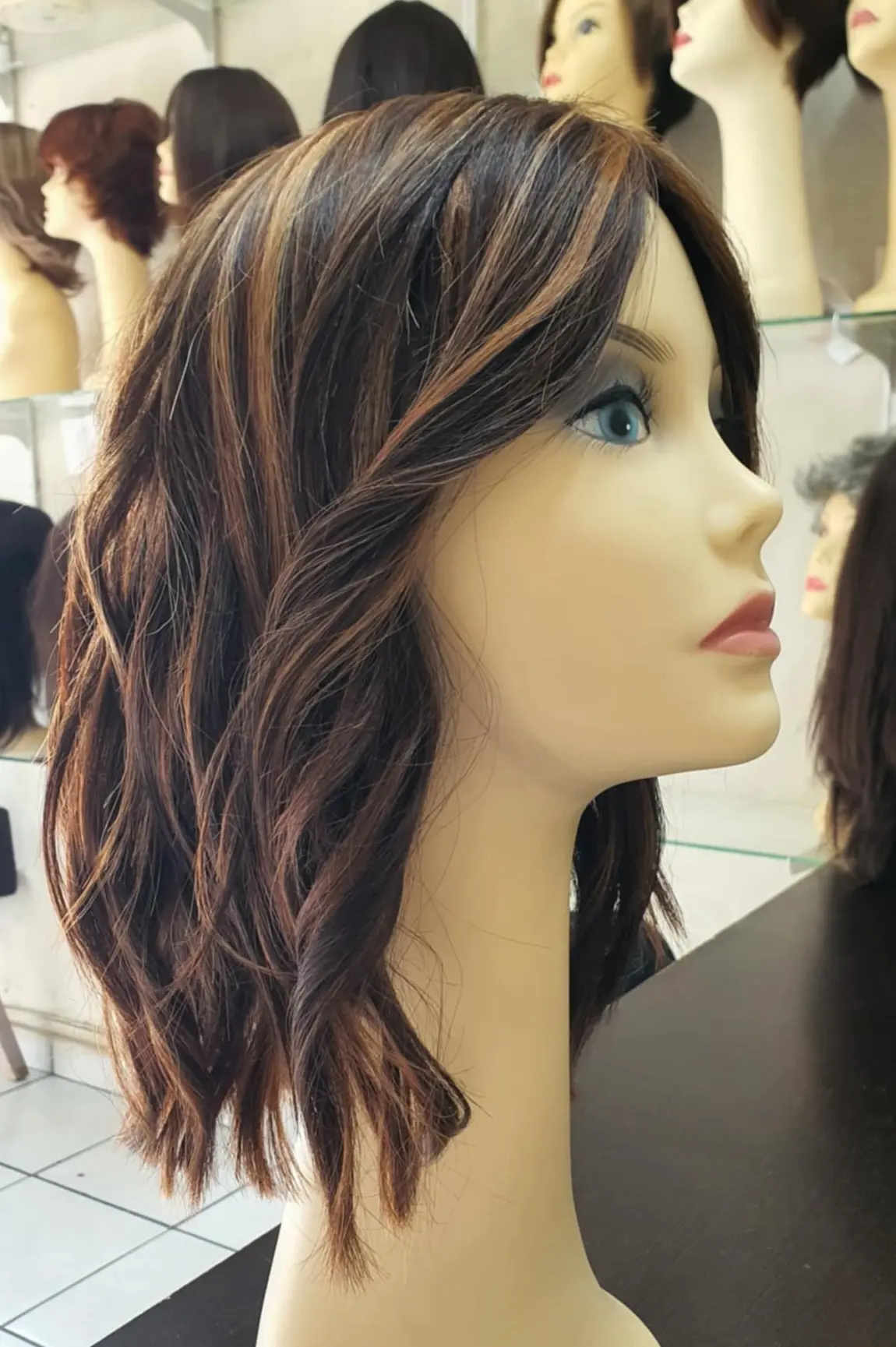 Peluca oncológica de cabello natural